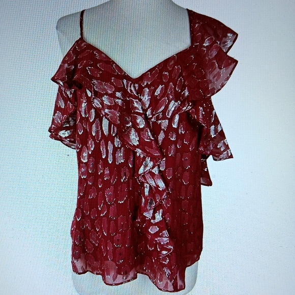 🔹️Veronica Beard ~ Benton Cold Shoulder Top - Picture 12 of 14